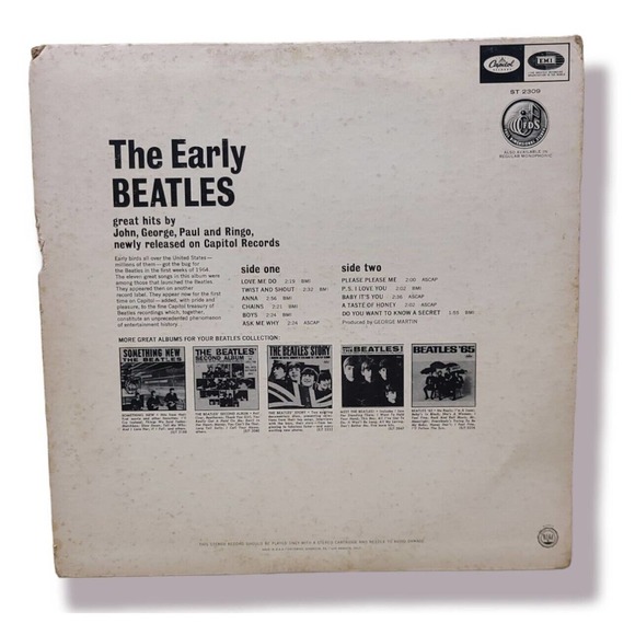 Beatles LP The Early Beatles First Pressing Jacksonville 1965 - Picture 3 of 3